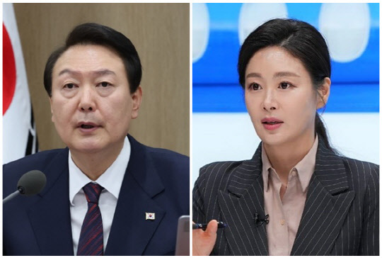 윤석열 대통령(왼쪽)과 이경 더불어민주당 상근부대변인. <이경 SNS, 대통령실 제공>